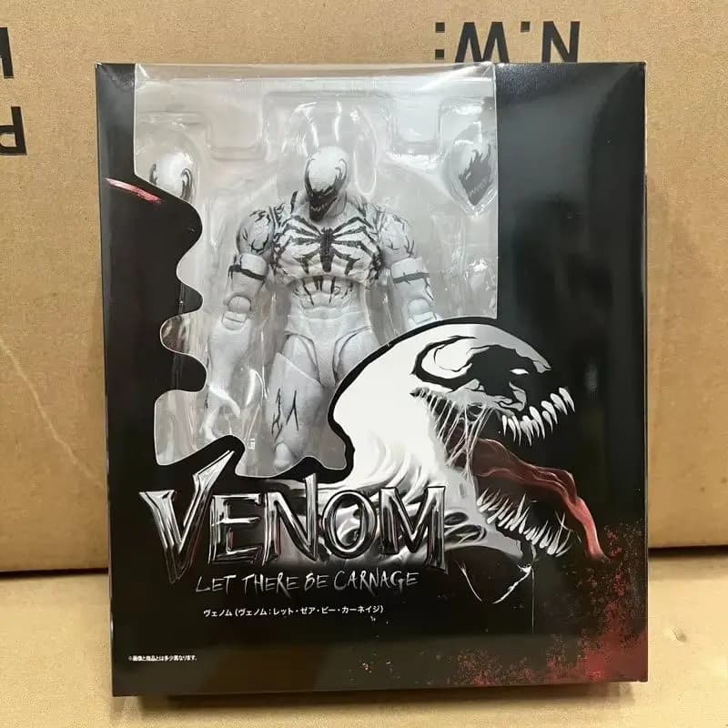 Figurine Spider-Man Anti-Venom SHF, statue de symbionte blanc, articulations mobiles, objet de colle