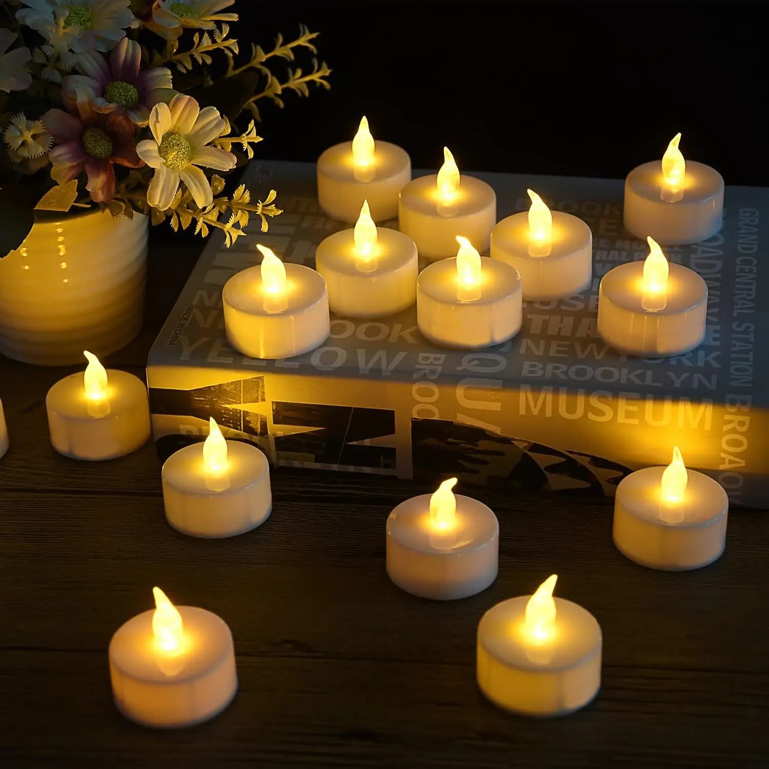 Bougies LED 48/24/12 paquets bougies à piles bougies lumières pour créer un ambiance chaleureuse nat
