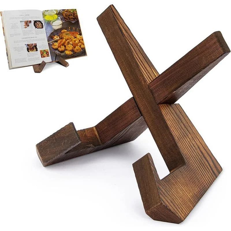 Support de livre de cuisine en bois, Base plate, support de livre de cuisine, support de lecture, su