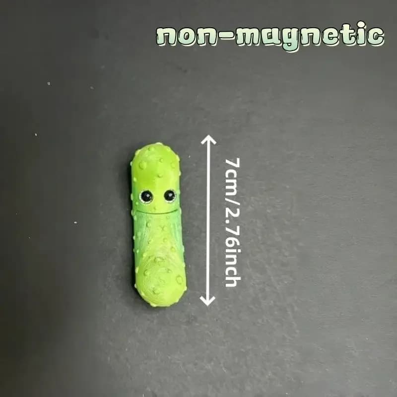 1 pièce Figurine articulée de concombre imprimée en 3D, courge verte, décoration d'intérieur, œuvre