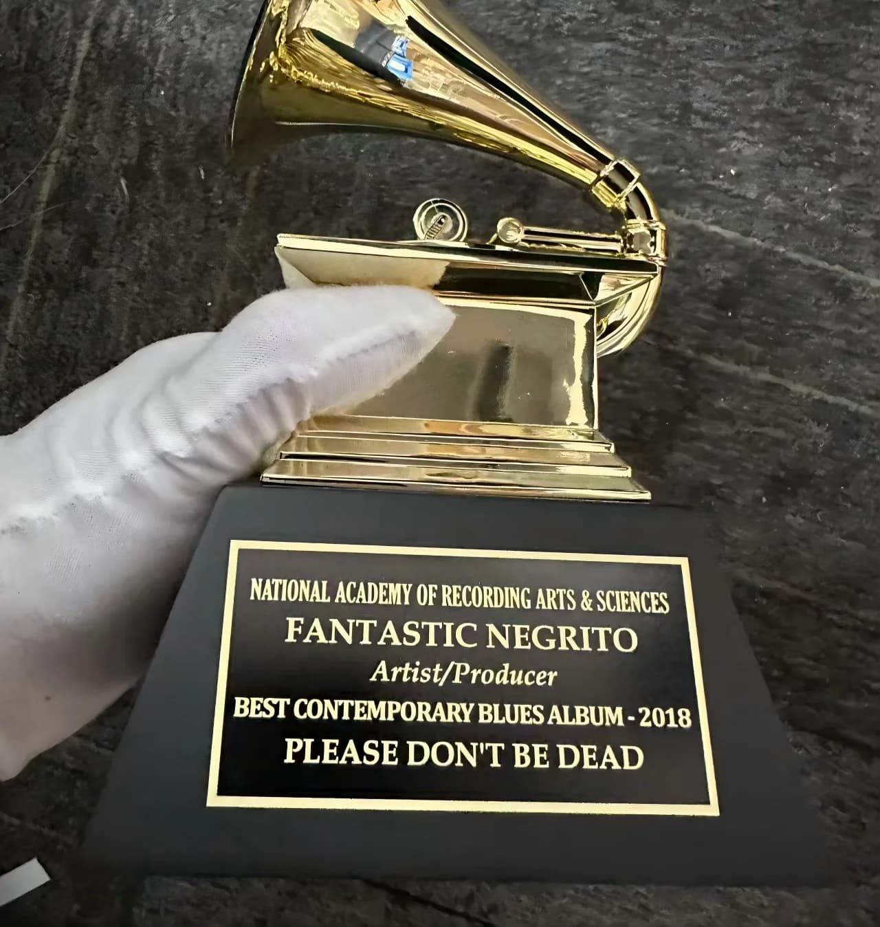 Trophées Grammy avec gravure