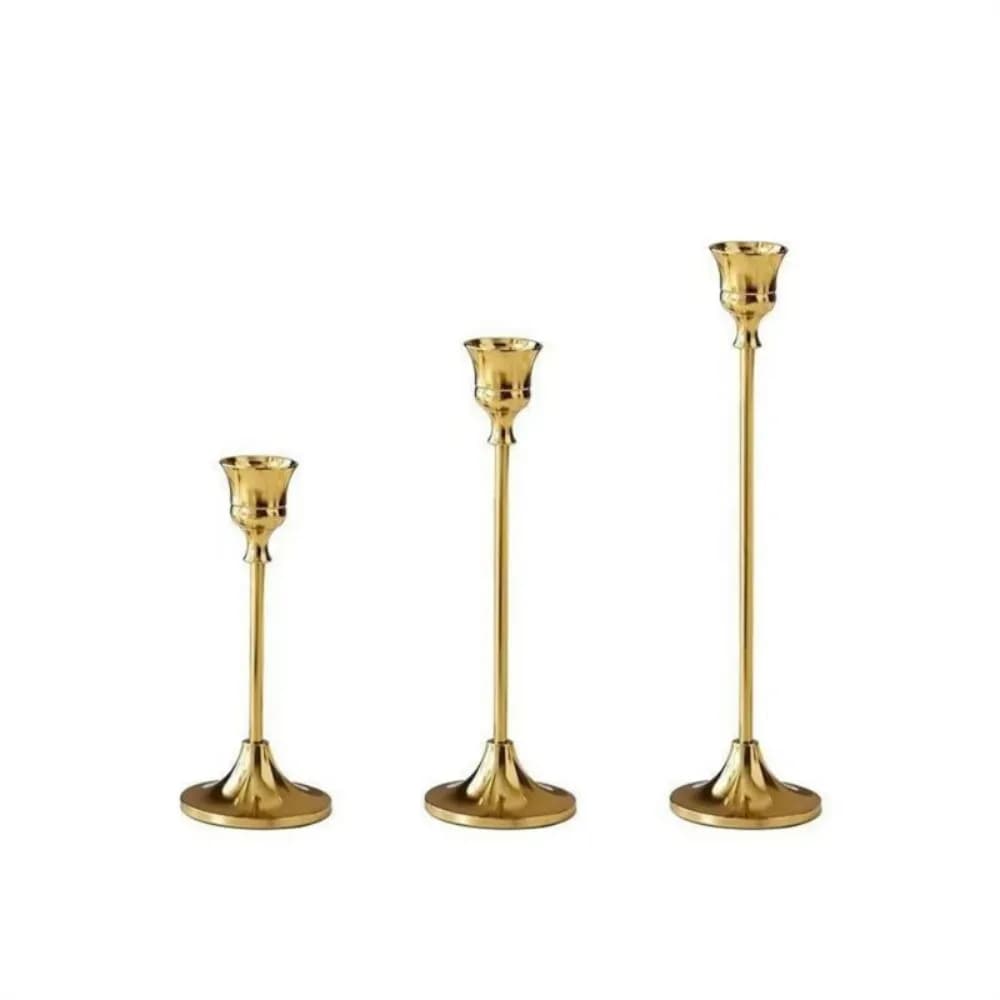 Lot de 3 bougeoirs vintage pour décoration de fête, mariage, anniversaire, style européen, ornements