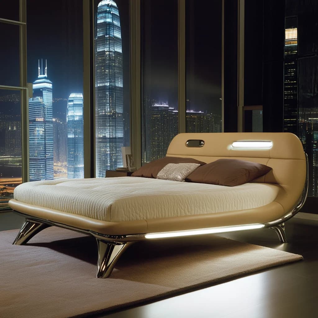 Créez confortable retiroir notre lit Queen élégant Design moderne enfants familles espaces dynamique