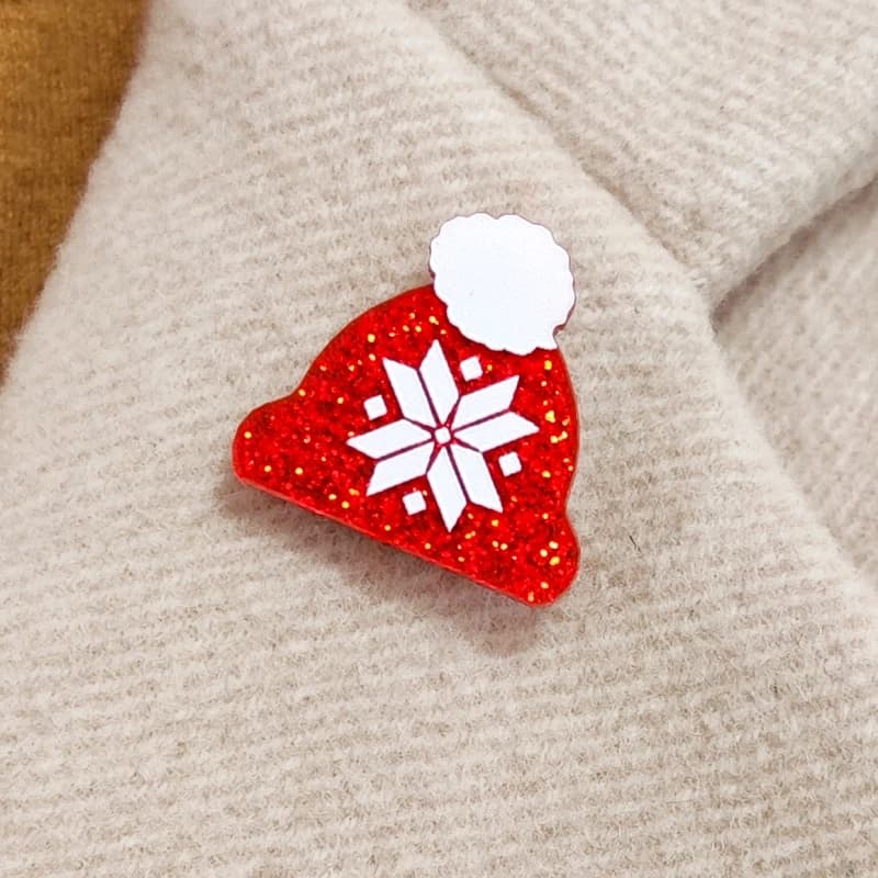 KUGUYS – broche de noël mignonne pour femmes, cadeaux d'hiver, accessoires de pull en acrylique à pa