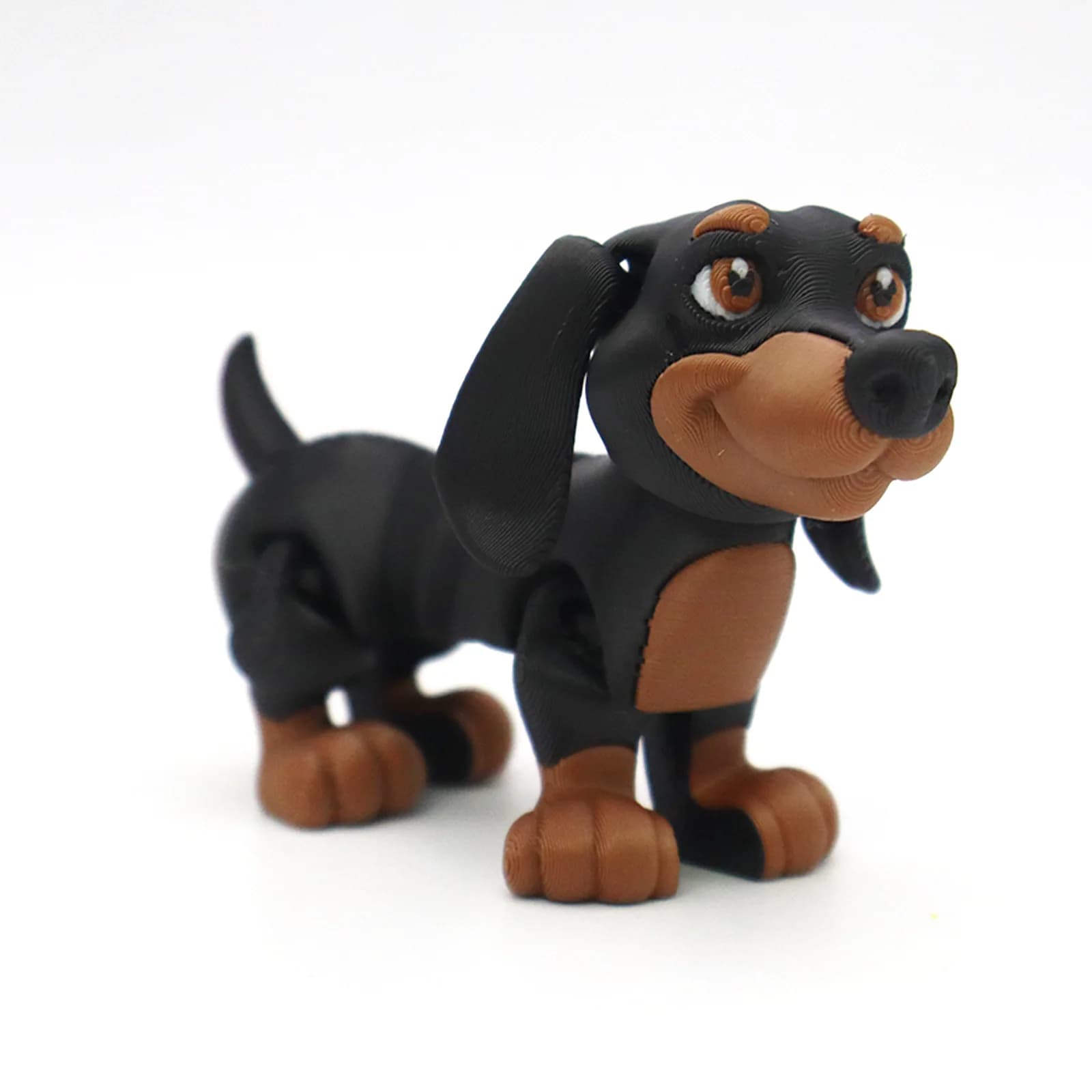 Chien imprimé 3D, décoration de maison, modèle Animal, petit jouet d'ornement, chiot, jouet en peluc
