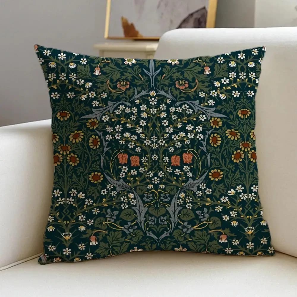 Housse de coussin Patterns by William Morris, housse de coussin, taie d'oreiller, fermeture éclair i