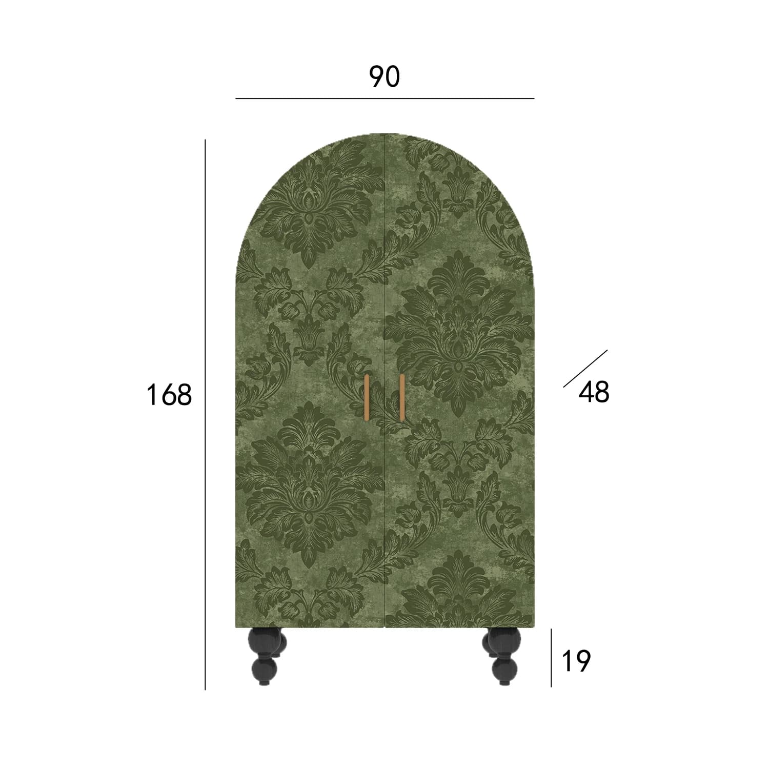 Armoire européenne en bois vert, organisateur de rangement, placard à vêtements, Armadio de jardin,