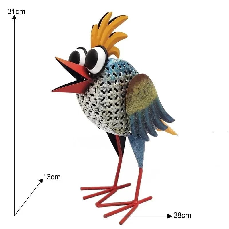 Figurines modernes d'extérieur, ornement de jardin, Sculptures d'oiseaux créatives en métal, accesso