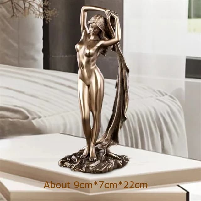 Statue Sexy en Résine, Modèle aux, Sculpture d'Art Corporel, Ornement de Fille, Artisanat, Décor de
