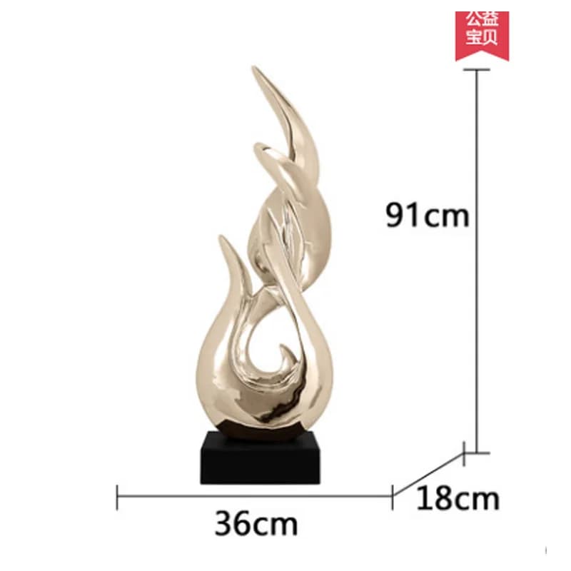 Sculpture abstraite moderne en résine, pour hôtel, salon, bureau, décoration artistique Simple et cr