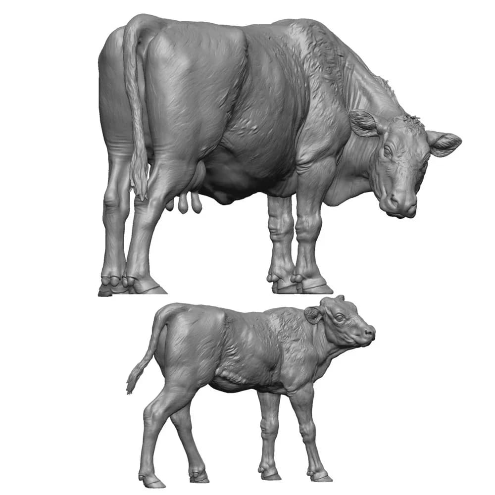 VOILE ET CALF 1/35, modèles d'animaux en résine, thème militaire, kit non assemblé et non peint