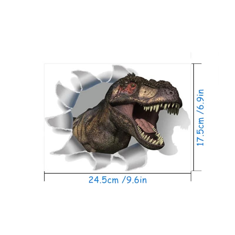 Autocollants muraux 3D en vinyle, dinosaure jurassique, pour décoration de la maison, chambres esthé
