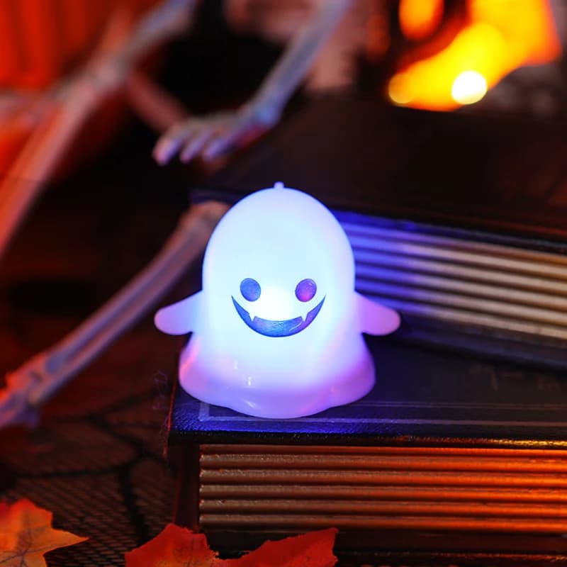 Ornements de bureau scintillants pour Halloween, petit diable, lumières fantômes d'ambiance, accesso