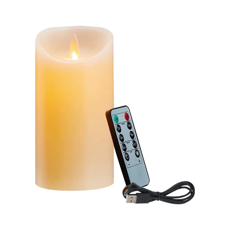 Bougie LED aste sans flamme avec télécommande, avertissement réel, ci-après les, scintillement, 10cm