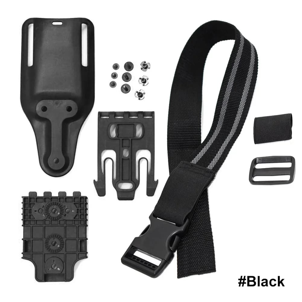 Kit de système de verrouillage rapide, avec sangles de cuisse pour étui, plate-forme de boucle de ce