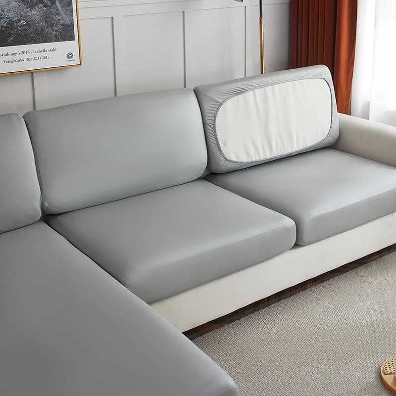 Juste de coussin de canapé imperméable en cuir PU, housse de siège de canapé, housse de dossier, pro