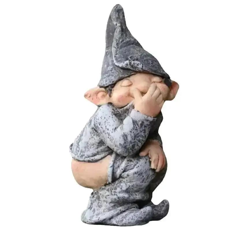 Statue de jardin familiale petite naine intéressante, 1 pièce, Design créatif, Squat Go, toilettes,