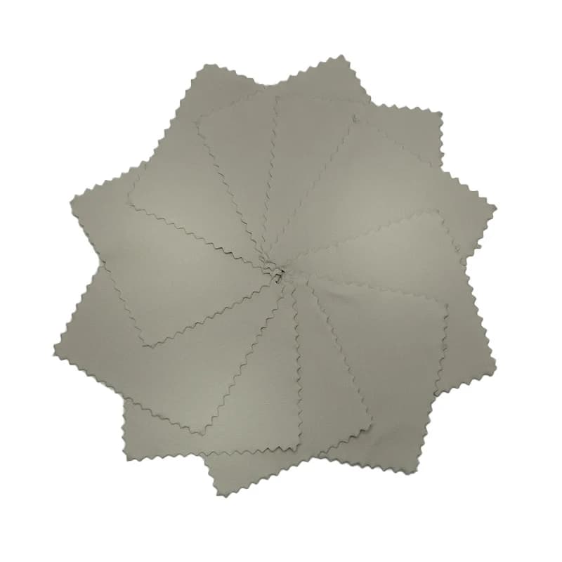 50pcs chiffon de polissage couleur argent chiffon de polissage de nettoyage doux lingette propre chi