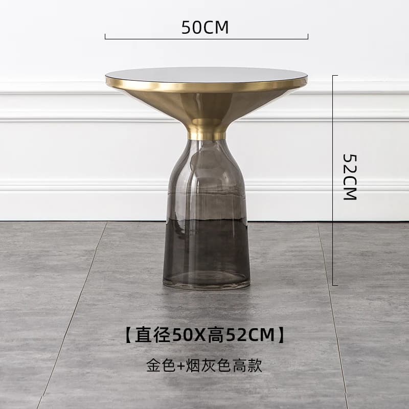 Table basse ronde nordique créative salon canapé Tables d'appoint maison chambre verre coin balcon l