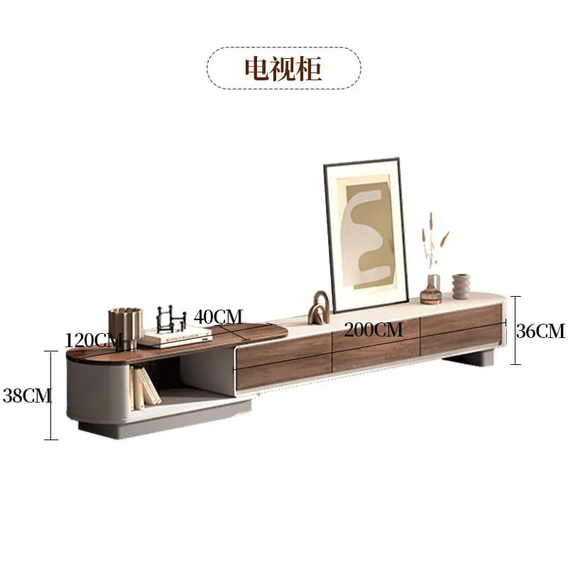 Meuble TV vintage en bois, support de sol, meuble TV haut de gamme, meuble TV moderne de luxe, meubl