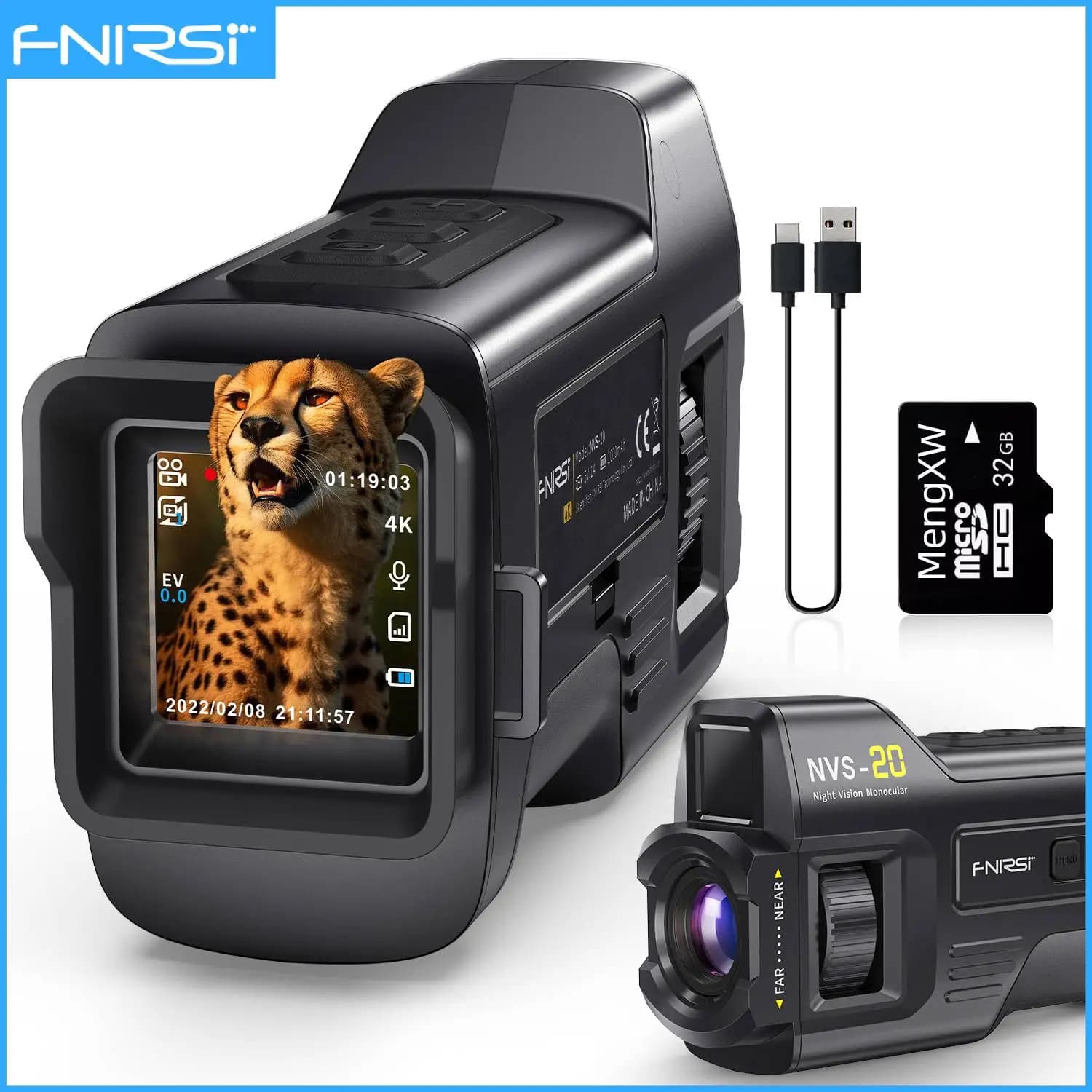 Appareil de vision numérique FNIRSI NVS-40 4K HD, zoom 6x, portée visuelle 300 m