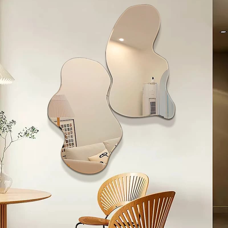 Miroir de maquillage nordique ornement irrégulier dortoir esthétique Design Cool créatif Espelho Gra