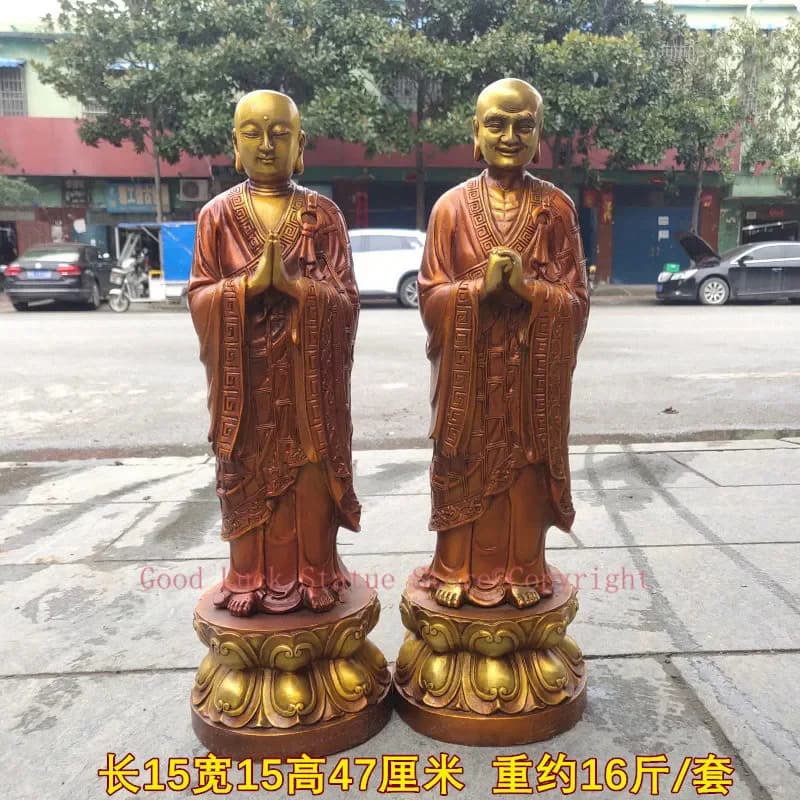 Une paire de figurines de bouddha, statue de gardien de temple, Tantra, bouddhisme, Amitabha, Sakyam