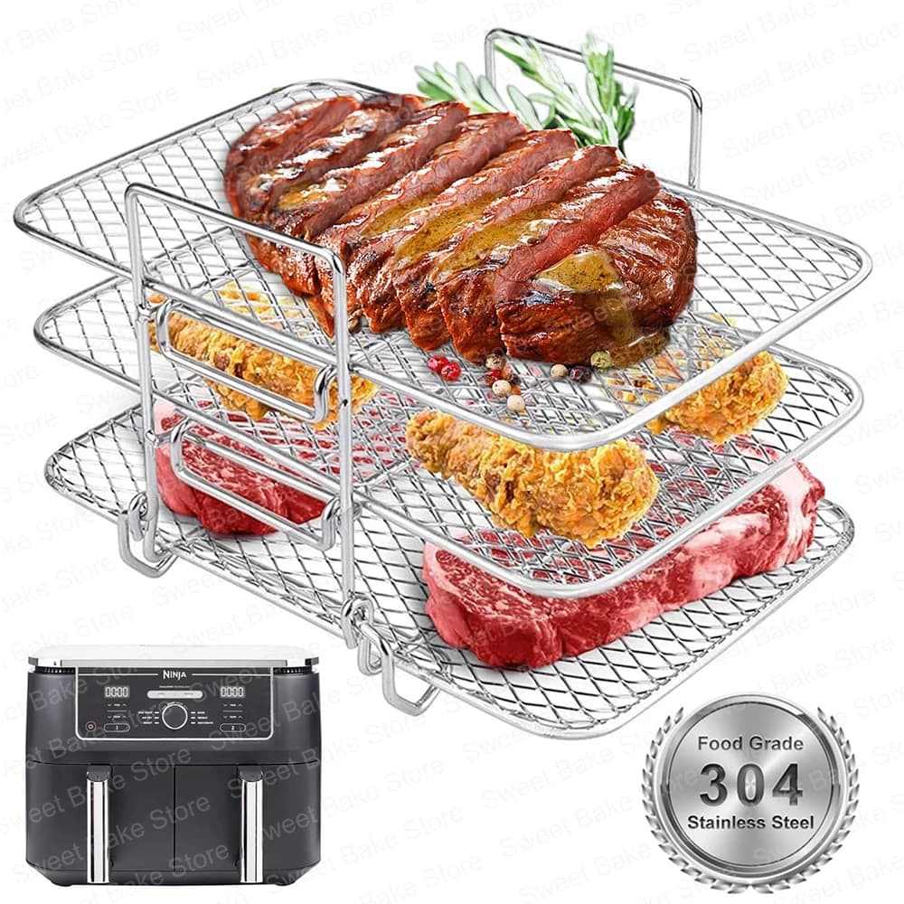 Accessoires de barbecue pour friteuse à Air chaud, pour Ninja Foodi Dual Zone AF300EU/AF400EU, grill
