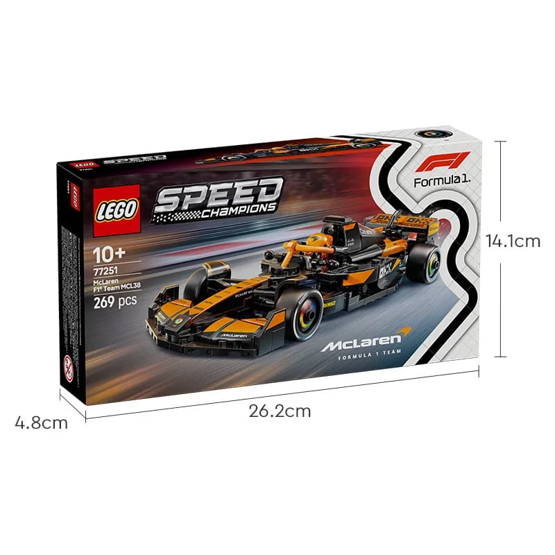 LEGO 77251 Ensemble de blocs de construction de voiture de course McLaren F1 avec minifigurine de pi