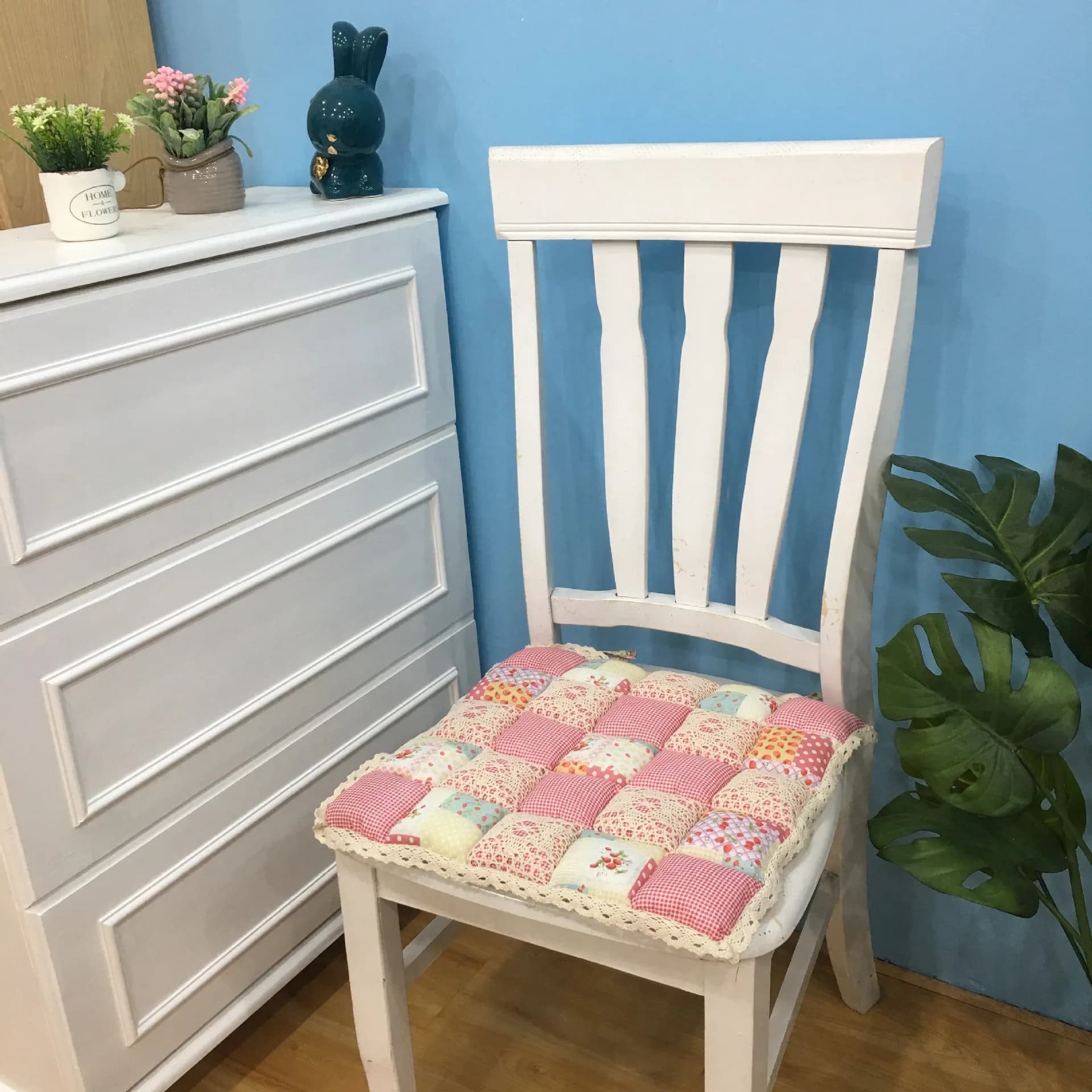 2025 nouveau Style pastoral chaise Portable couleur bonbon créatif salle à manger chaise coussin siè