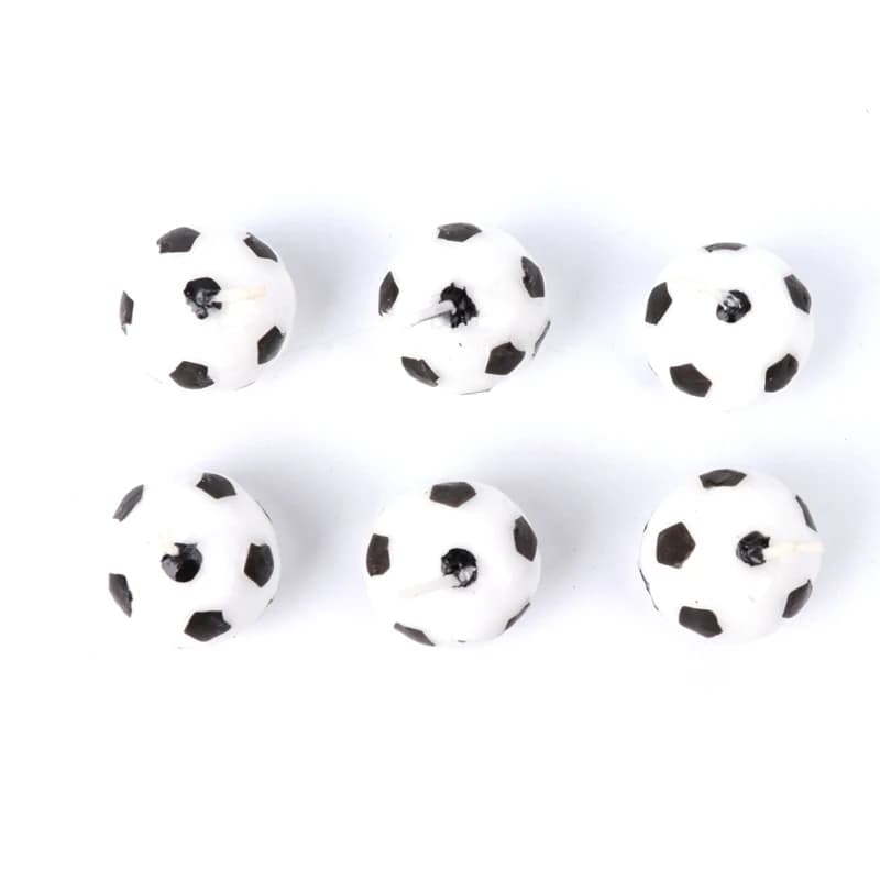 Bougies Football ballon Football 6 pièces fournitures décoration pour fête d'anniversaire pour enfan