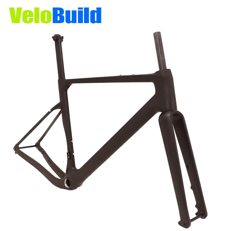 VELOBUILD 2025 nouveau carbone Aero gravier cadre de vélo fourche tige de selle T47 BB