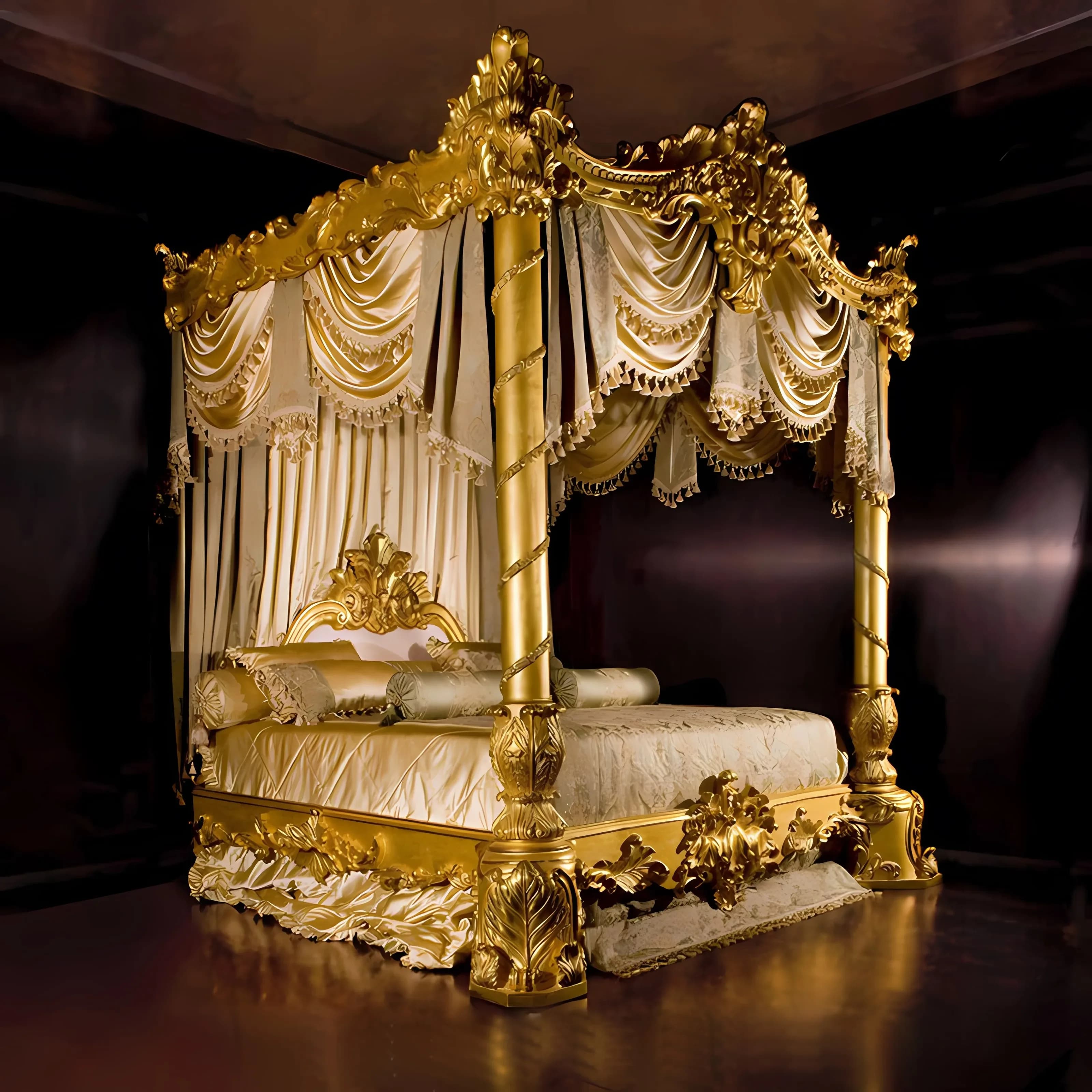Cadre de lit de luxe de haute qualité, lit double européen, taille king, personnalisable, en bois ma