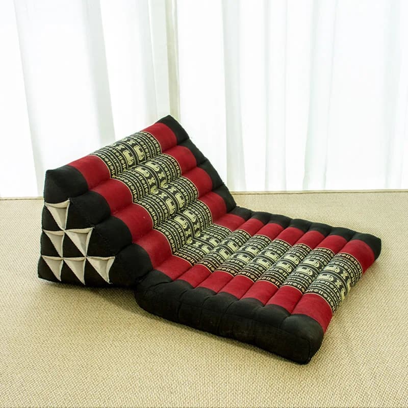 Coussin triangulaire thaïlandais MOMO, coussin flottant pour fenêtre, coussin avec dossier, épais, p
