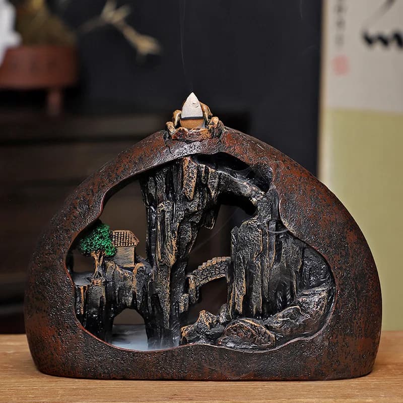 Brûleur d'encens domestique, Art d'encens d'intérieur avec atmosphère semblable à un Zen, décoration