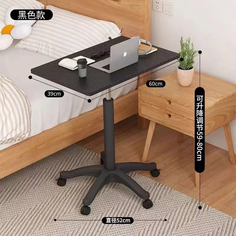 Bureau réglable Mobile moderne, poste de travail pour dortoir, petite Table de chevet avec roulettes