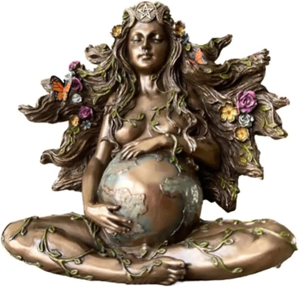 Offre spéciale mère terre Statue Gaia fée avec papillon décor mystique bouddha Figurine déesse guéri