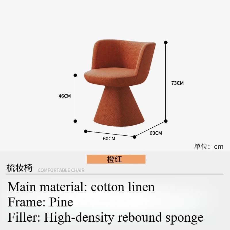 Chaise de salle à manger italienne Simple, rotative, Style crème, pour la maison, la chambre à couch