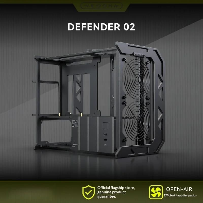 VEDDHA Defender ITX 02 Open Frame - L'endroit où l'industrie rencontre l'art, boîtier ITX entièremen