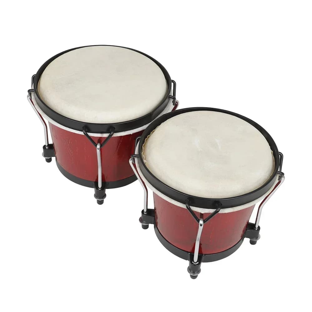 Tambour Bongo Africain PerSCH Tingoptics, Tambourin en Peau de Chèvre, Son Clair, Jouets Dangthm, Ca