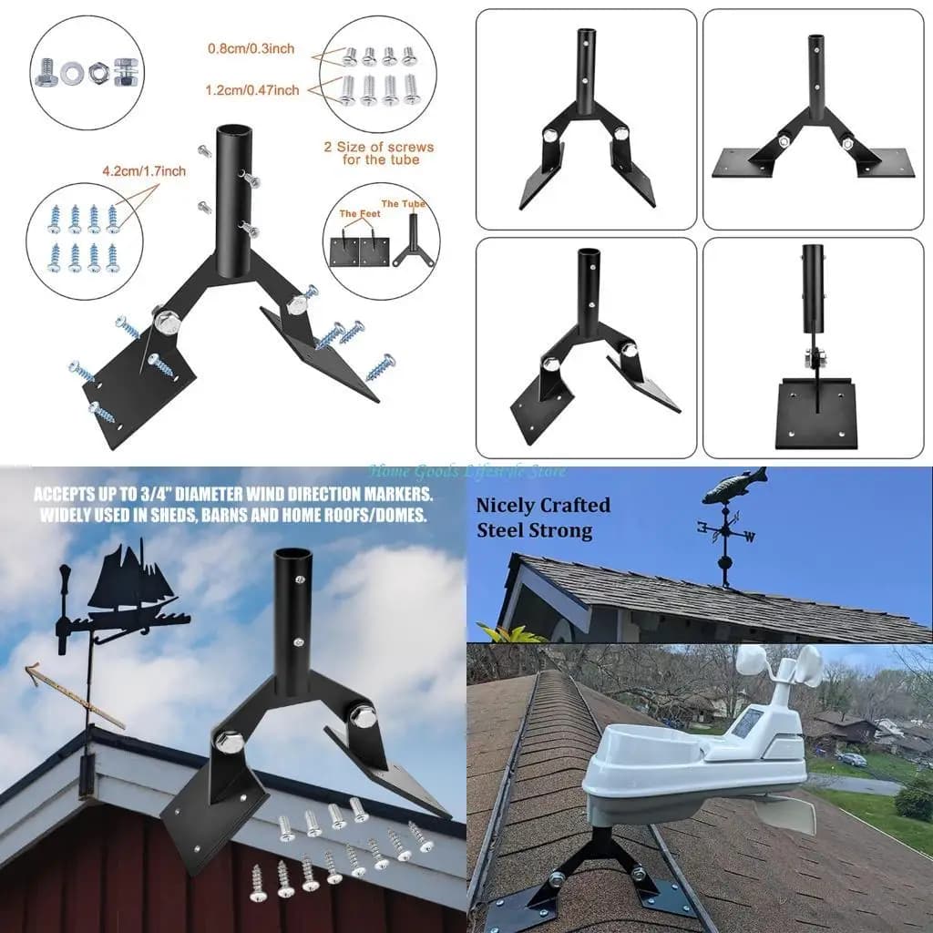Supports en acier E74E pour girouettes extérieures, avec réglage Flexible direction du vent, pour Ty