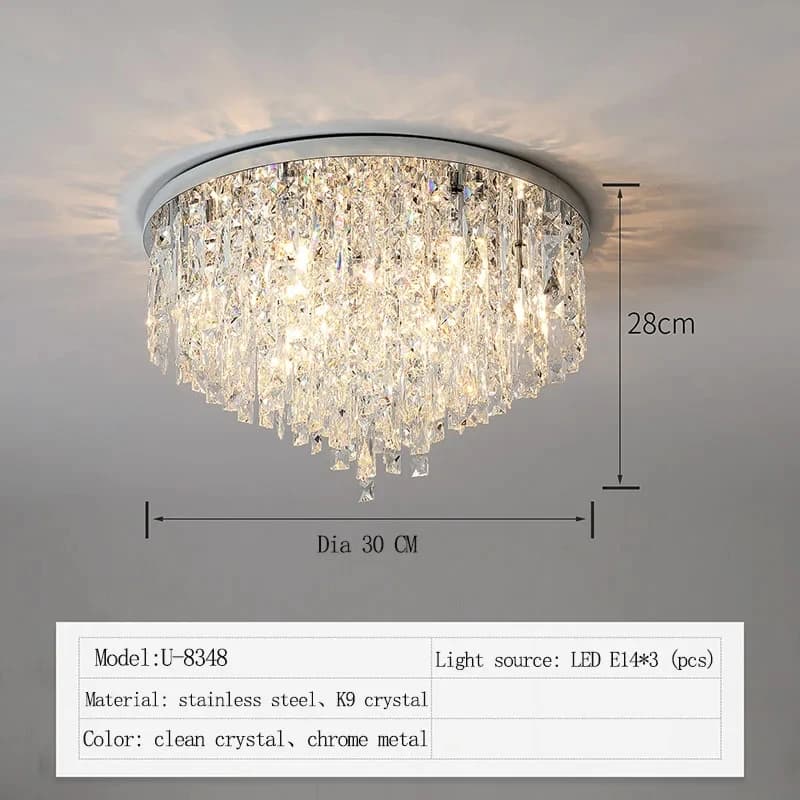 Nordique moderne chambre cristaux E14 plafonnier Lustre lampe Led plafonniers Art déco Led Lustre lu