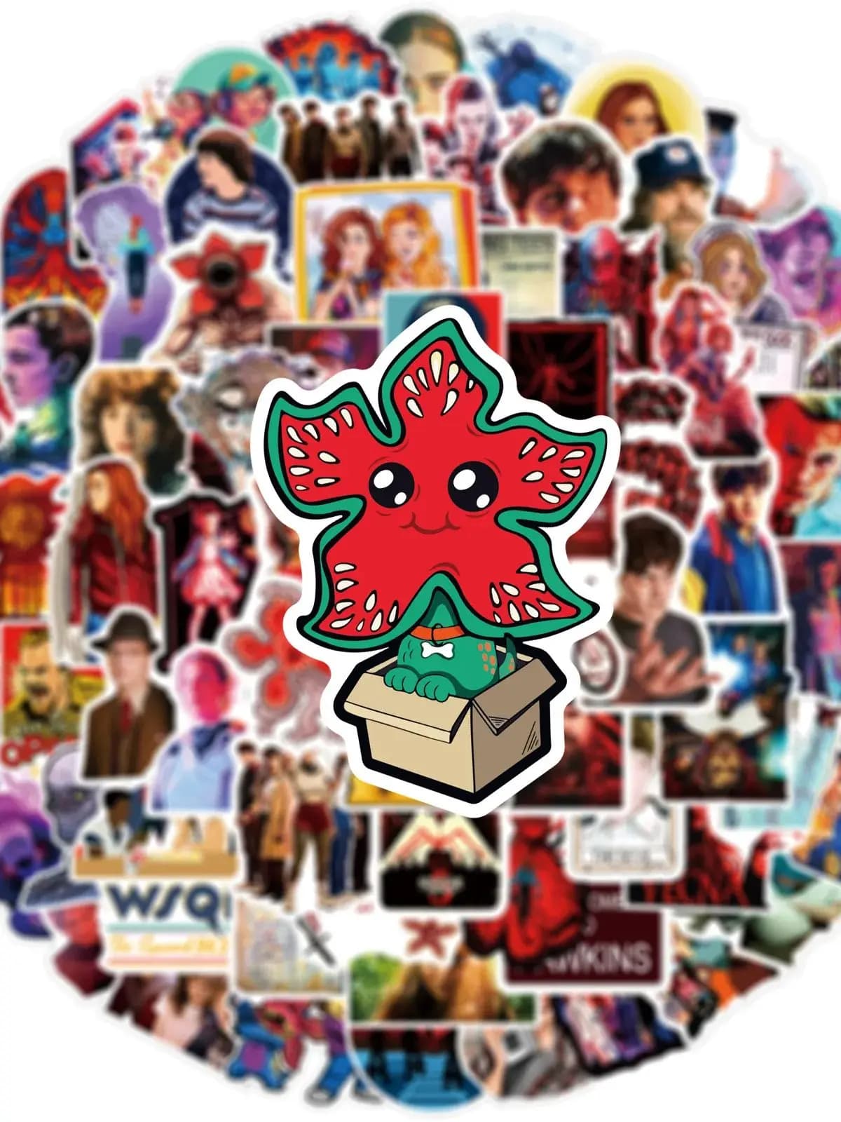 50 pièces autocollants de film d'horreur Demogorgon autocollants faciles à poser Scrapbooking téléph