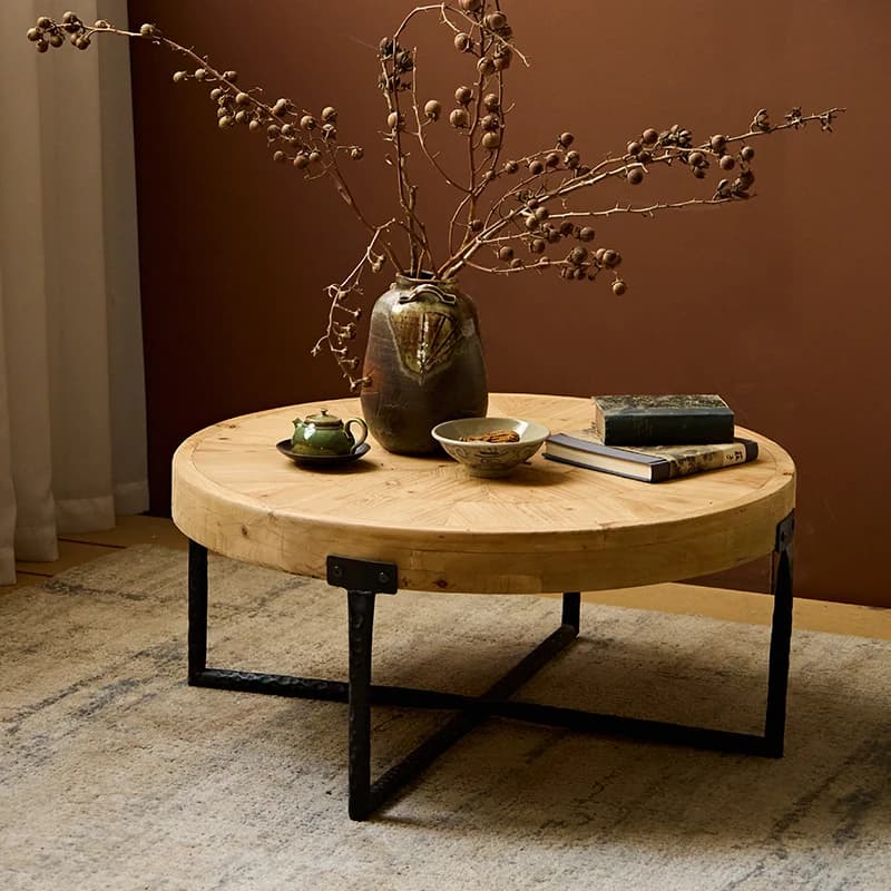 Table Basse européenne Wabi Sabi, ensembles ronds, minimaliste, tendance, pour salon, Table Basse es