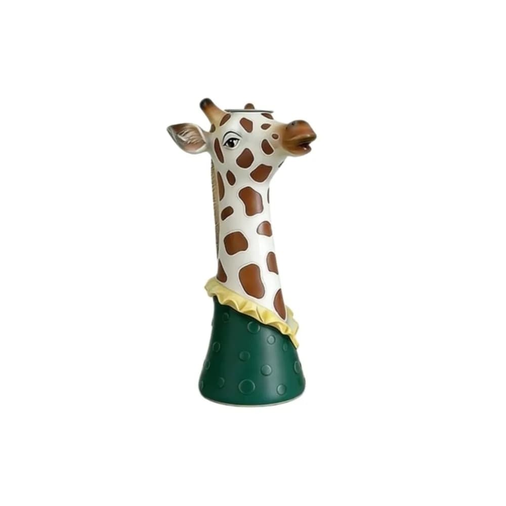 Vase décoratif unique en vinyle, motif animalier enfantin moderne, vase girafe pour arrangement flor