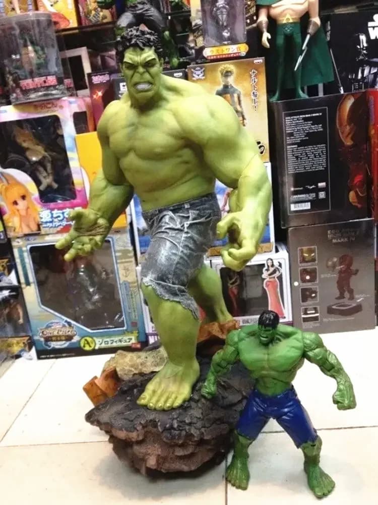 Grande taille 1/4 60cm Super-héros Hulk Vert Géant Thanos Figurine en résine Modèle de collection Dé