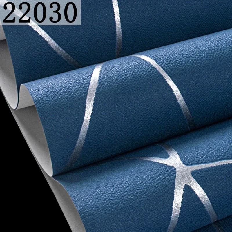 Papier peint géométrique gris blanc bleu pour salon chambre Design moderne 3D gaufrage rayures Trian