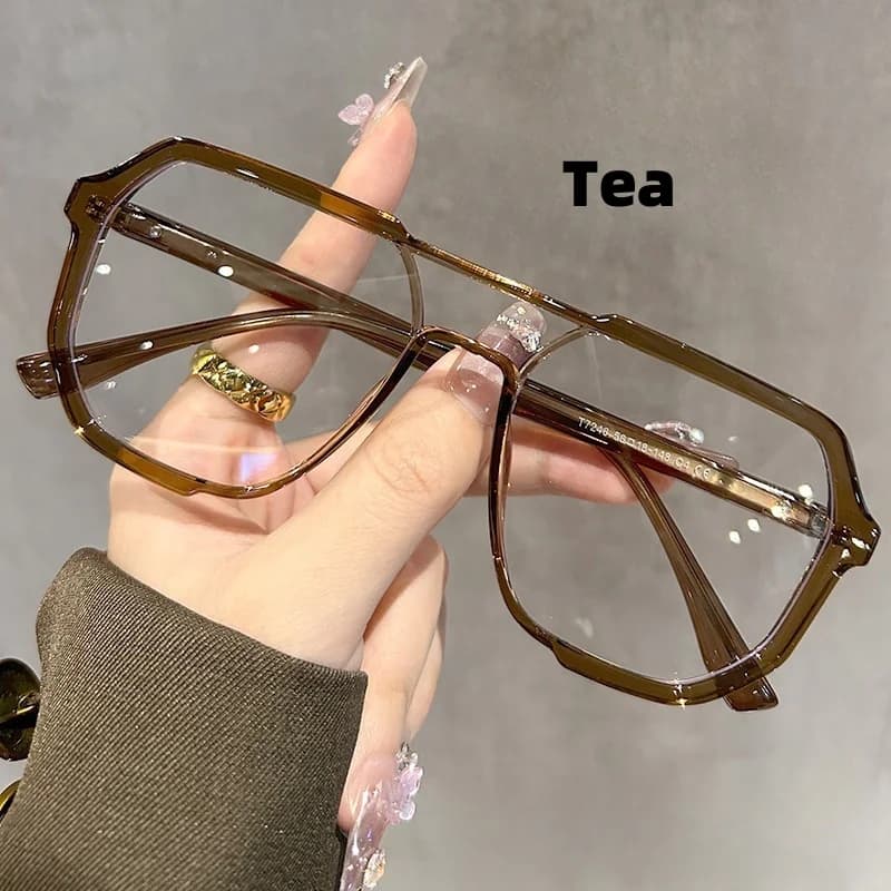 Grand cadre TR90 lunettes cadre rétro Double faisceau hommes gaz cadre élargi optique Prescription l