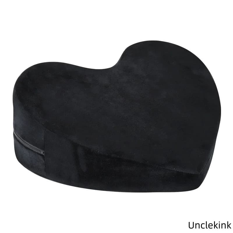 Coussin orthopédique en forme de cœur noir, réglable en inclinaison, pour le soutien des douleurs ce