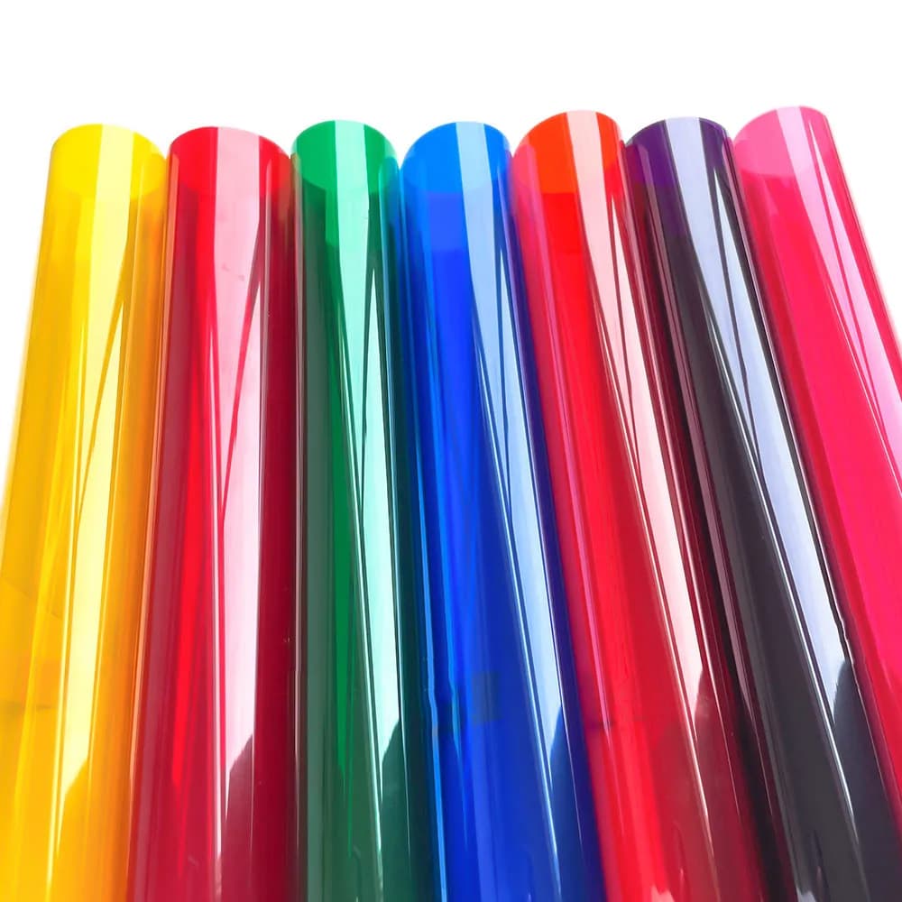 Film de fenêtre coloré en vinyle transparent, membrane de vitrail, chambre à coucher, HOHome, décora